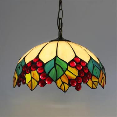 Imagem de Luminária pendente contemporânea de luxo em vidro colorido com LED, estilo retrô americano, ideal para sala de estar, restaurante, quarto, hotel, casa de campo, corredor, café, bar ou escada