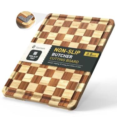 Imagem de Tábua de cortar madeira, tábua de corte dupla face, tábua de servir, cozinha, essencial, casa, aquecimento, anfitriã, presente para presente de Natal, casamento, aniversário, lavanda