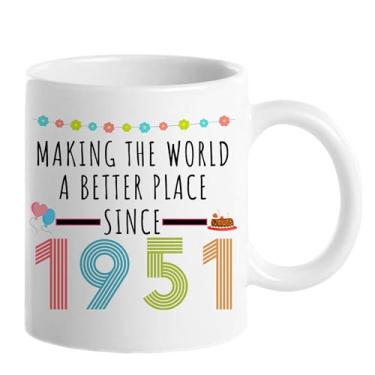 Imagem de Choinn 1951 Presentes de aniversário de 75 anos para mulheres e homens, presente de aniversário de 75 anos, caneca de café para mãe, pai, avó, vovô, ideias de presentes de aniversário de 75 anos, Dia