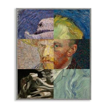 Imagem de Stupell Industries Retratos de Van Gogh Colaged White Framed Giclee Art, design by Masters Redux, 76 x 61 cm