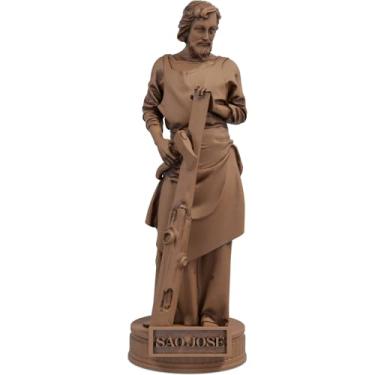 Imagem de Estátua São José Imagem Católica Estatueta - Versão 4 (Cor Madeira)
