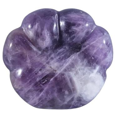 Imagem de Rockcloud Estátua de pata de gato de cristal de ametista natural para decoração, esculpida à mão para animais curativos pedra para alívio do estresse