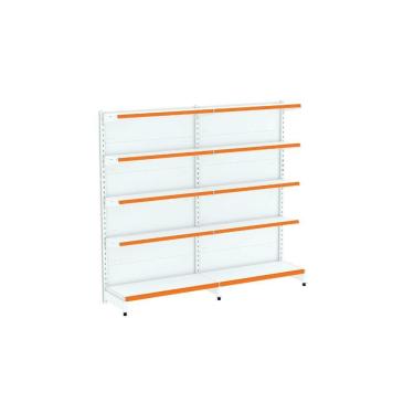 Imagem de Kit 2 Módulos De Gôndolas Parede 1,70 Fit40 Amapá Expositor Branco