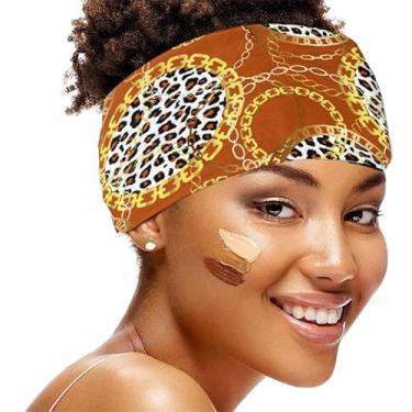 Imagem de Bandanas largas para mulheres boho turbante com nó africano, tribal, antiderrapante, acessórios de cabelo para ioga, treino (estilo 6)