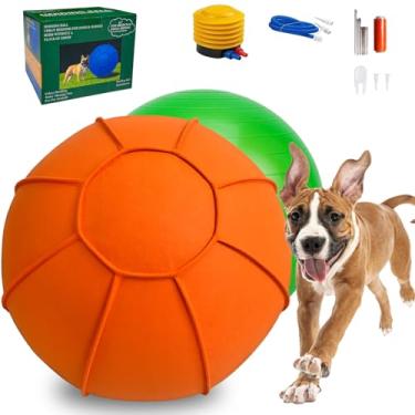 Imagem de BabieDtOyG Bola de pastoreio para cães, conjunto de bolas de pastoreio de duas camadas para pastor australiano, gado, collie, livro de treinamento sem equipamento de agilidade para cães