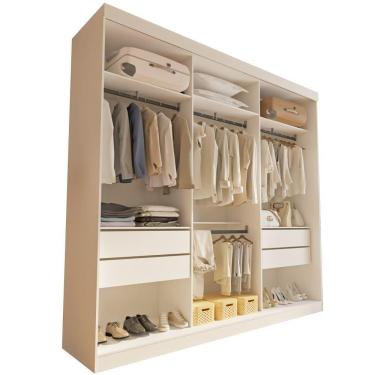 Imagem de Closet Paris Com 4 Gavetas Minastex Branco