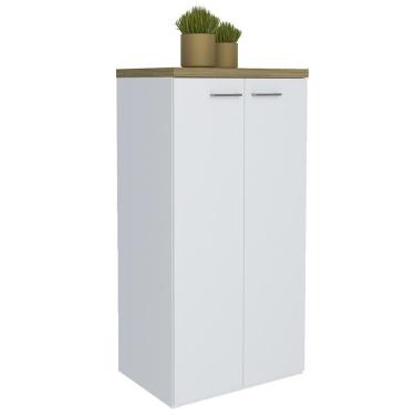 Imagem de Armário Alto Para Escritório 2 Portas Tok A06 Olmo-branco - Mpozenato