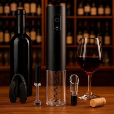 Imagem de Abridor De Vinho Luxo Com Kit Completo Para Adega