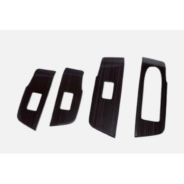 Imagem de GZBFTDH Acessórios para carro de elevação de vidro de janela, compatível com acessórios Mzda CX70 2024 2025 2026, moldura de interruptor de elevação de vidro ABS interior de carbono para painel de