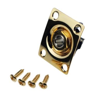 Imagem de Esquirla Conector de saída e placa de conexão para guitarra elétrica - Peças de reparo profissionais em metal para entusiastas de projetos "faça você