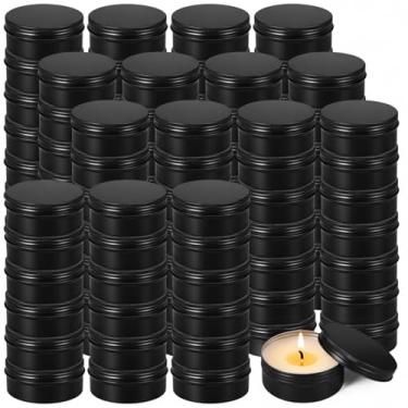 Imagem de Therwen 48 potes de lata de alumínio, recipientes de metal à prova de vazamento, frascos de estanho cosméticos, tampas de parafuso redondo, protetor labial, lata vazia, recarregável, armazenamento DIY