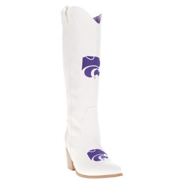 Imagem de Vaccari Blair Botas femininas de couro sintético premium NCAA Athletics cano alto cowboy, Kansas State Wildcats, 39