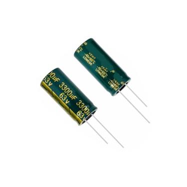 Imagem de 5PCS 63V3300UF 18x40mm alta frequência baixa resistência potência placa-mãe capacitores eletrolíticos longa vida útil