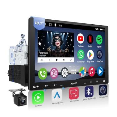 Imagem de ATOTOMOVE Estéreo automotivo A6PF 8-Core 25.7 cm Single & Double Din Android com câmera retrovisora, 2 + 32 G sem fio CarPlay Android com tela sensível ao toque flutuante + câmera de reserva, ChatGPT