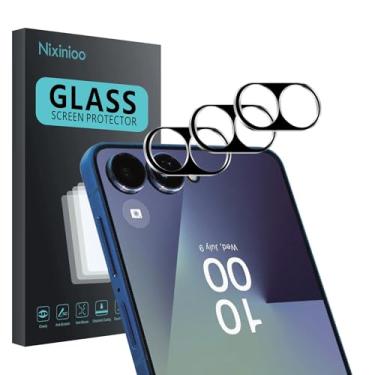 Imagem de Nixinioo Pacote com 3 protetores de lente de câmera para Samsung Galaxy Z Flip 7, vidro temperado, anti-impressões digitais, dureza 9H, resistente a arranhões, fácil de instalar, sem bolhas, clareza