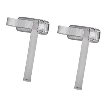 Imagem de YIJU 2x Munhequeiras de Levantamento de Peso com Argolas Duplas em D, Confortáveis ​​e Acolchoadas para Musculação, Levantamento de Peso e Academia, Cinza 31.5x17cm