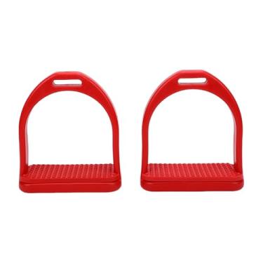 Imagem de HEEPDD Estribos de Equitação, Estribos de Sela de Cavalo Com Piso de Borracha Antiderrapante e Placa Larga Ergonômica para Clubes Equestres, Aulas de Equitação para Crianças (Pequeno 9,17 x 1,5 pol.)