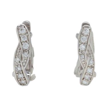 Imagem de Brinco Zircônia Argola BC2555 - Akasaki, Prateado