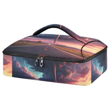 Imagem de CEBUGI Caçarola com isolamento de tornado para alimentos quentes ou frios, transportador de alimentos isolado para festas potluck/piquenique/churrascos, serve para 23 x 33 cm