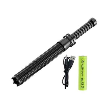 Imagem de Lanterna LED Super Brilhante XHP90 Bastão De Defesa Tática Telescópico