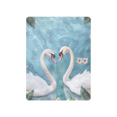 Imagem de xigua Lençol de berço Swan para meninas e meninos, macio e respirável, adequado para berço padrão e cama infantil 68,5 x 99 cm