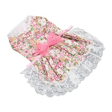 Imagem de Acouto Adoráveis ​​Cães Florais Rosa Cães Pequenos Com Laço – Roupas de Cachorrinhos Macias, Respiráveis ​​e Elegantes, Casamentos, Festas de Aniversário e Uso Diário, Chihuahuas Perfeitos,