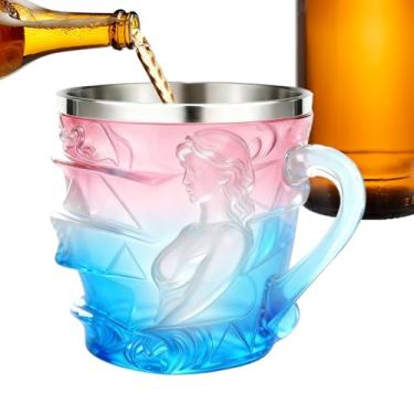 Imagem de Caneca de café de livro | Copo manchado de design feminino de 150 ml, caneca de livro empilhada 3D com alça | para leitores de livros escritores, bibliotecários, leitores, amantes de leitura, Natal