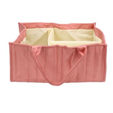 Imagem de Fabater Organizador de Fraldas para Bebês Cesto Portátil Dobrável para Troca de Fraldas para Casa e Viagens, Material de Poliéster Durável, Design Adequado para Crianças para Armazenamento de (Rosa)