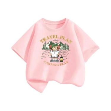 Imagem de Camiseta De Algodão Para Meninos Com Estampa De Urso De Pelúcia Explor