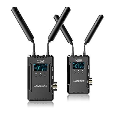 Imagem de LAIZESKE W1000H Sistema de transmissão de vídeo sem fio HDMI Transmissor e receptor Full Duplex Intercom Transmissão ao Vivo 1000FT Longo Alcance com 0,08S de baixa latência