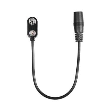 Imagem de RiToEasysports Cabo de Guitarra, Conector de Pressão do Conversor de Clipe de Bateria de 9V Com Plugue Fêmea de 2,1 × 5,5 Mm para Fonte de Alimentação de Guitarra (1 pacote)