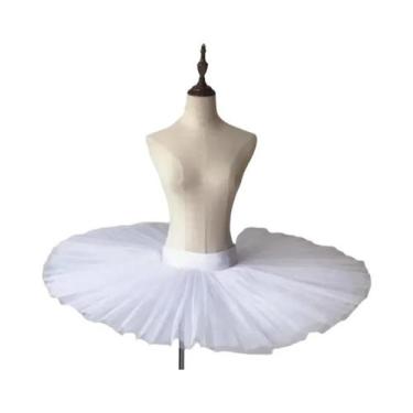 Imagem de Tutu De Balé Profissional Branco Para Adultos E Crianças, Saia Rígida 