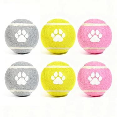 Imagem de Bolas de tênis com estampa de pata de animal de estimação