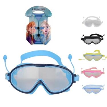 Imagem de Kit com Óculos de Natação Infantil Visor Largo + Colete Peitoral Criança Bóia Braço e Peito Não Fura - Personagens (Colete Inflável - 2, 43 x 35)