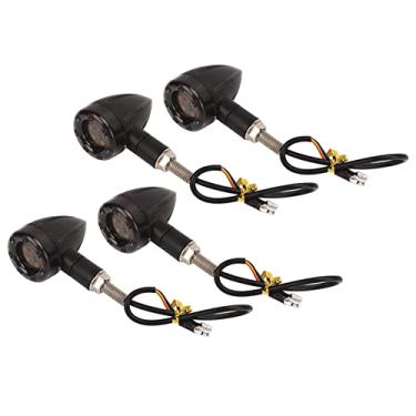 Imagem de Tbest Luz de Sinalização de Mudança de Direção para Motocicleta 13LED 4 Fios Lâmpada Indicadora Vintage de Alto Brilho à Prova D'água Ajuste Universal para Scooter ATV Veículos Off