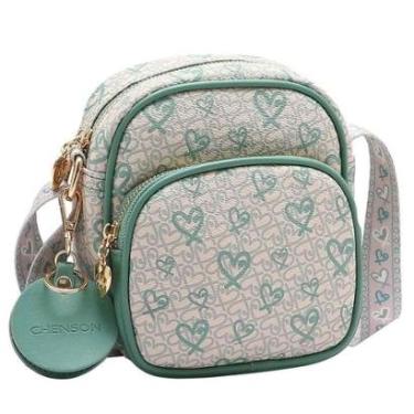Imagem de Bolsa Feminina Transversal Chenson Cg84965 - Verde+Bege - U-Feminino