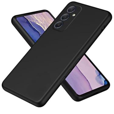 Imagem de Capa de telefone para Samsung Galaxy A13 A14 A04S A05S A15 A23 A24 A33 A53 A73 A34 A54 5G Capa traseira de silicone líquido, preta, para A54 5G