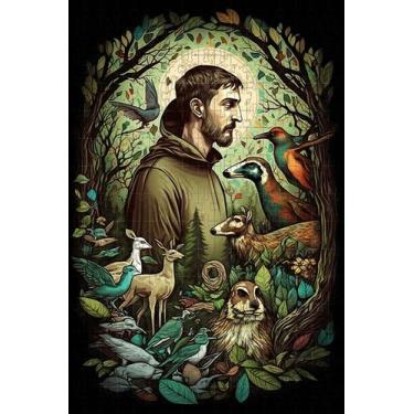 Imagem de Quebra-Cabeça Religioso São Francisco de 300 peças em MDF - Coleção TE