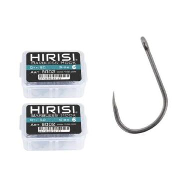 Imagem de Anzóis De Pesca Sem Farpa 100pcs Revestidos Em PTFE Aço Inoxidável De 