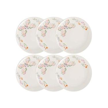 Imagem de Jogo 6 Pratos Rasos Cerâmica Oxford Unni Jardim Secreto 26 Cm: Afeto