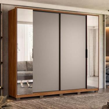 Imagem de Guarda Roupa Casal Laredo Ambiente Nogueira Nude Prime TX Flex com Esp