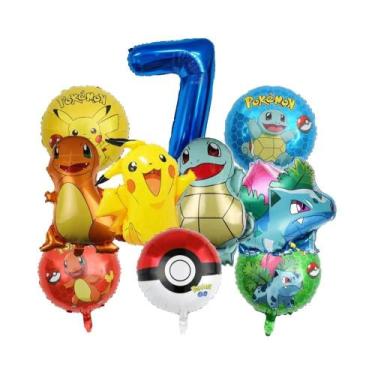 Imagem de Conjunto De Balões Pokémon Para Aniversário De Crianças De 1 a 9 Anos,
