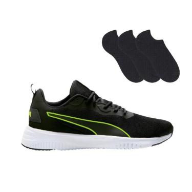 Imagem de Kit Tênis Puma Masculino Flyer Flex + Pack de 3 M-Masculino