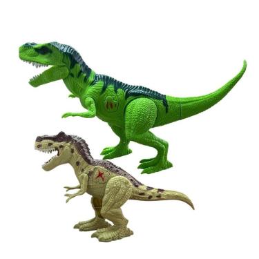 Imagem de Conjunto 2 Dinossauros De Brinquedo Rugido Selvagem