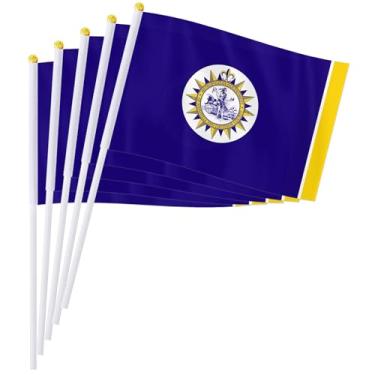 Imagem de PTEROSAUR Conjunto de bandeiras portáteis da cidade de Nashville, 14 x 20 cm, mini bandeira de Nashville para desfiles, festas, celebrações e decoração de casa (pacote com 100)