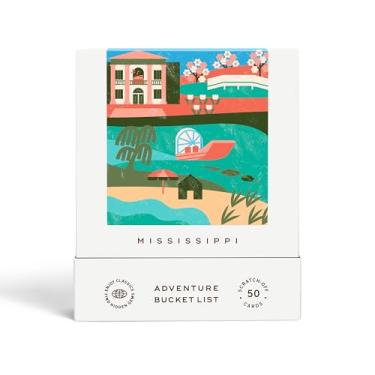 Imagem de Mississippi Adventure Bucket List: 50 cartões de raspar para atividades ao ar livre, atrações turísticas e viagens rodoviárias - Presente de viagem perfeito e guia para explorar o Mississippi