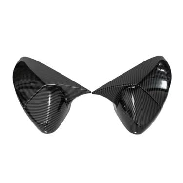 Imagem de Compatível com honda accord 2018 2019 2020 2021 2022 2023 retrovisor do carro espelho lateral capa asa tampa da porta exterior habitação escudo adesivo guarnição(Carbon Look)