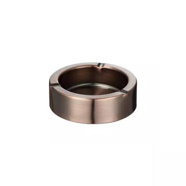 Imagem de x3anggyt5 Cinzeiros de cigarros cinzeiro de charuto para ambientes internos e externos cinzeiro de mesa cinzeiro redondo de aço inoxidável para a casa cinzeiro externo (bronze vermelho)