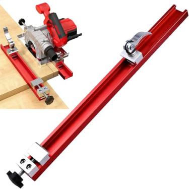 Imagem de Trilho de guia de serra circular serve para base de serra de 30 cm, guia de base circular de liga de alumínio de precisão, guia de base de máquina de corte ajustável para tarefas de corte e fresagem