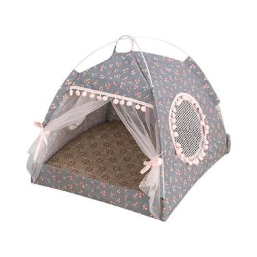Imagem de Cama Tenda Para Gatos Confortável, Estilo Teepee, Rede Com Piso Para P